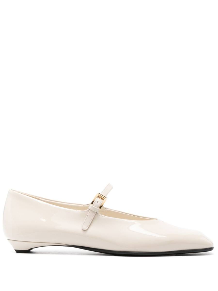 patent-leather ballet flats