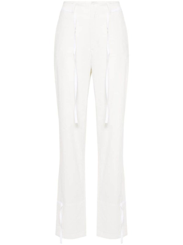 cotton straight trousers
