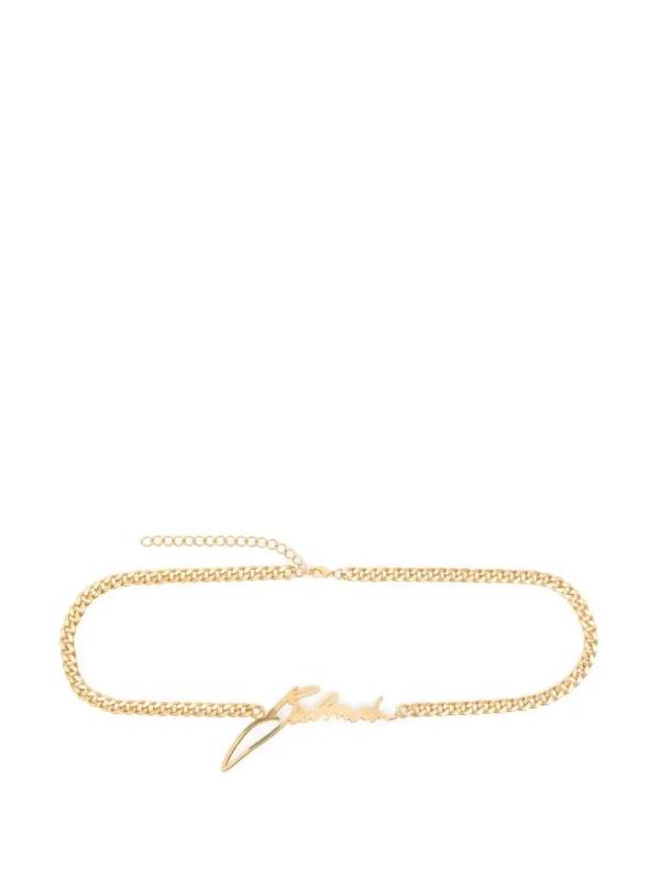 logo-plaque chain belt