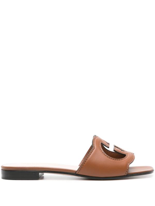Interlocking G leather sandals