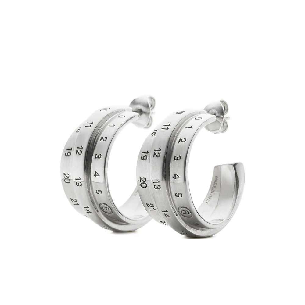 Mm6 Maison Margiela Triple Number Hoop Earrings
