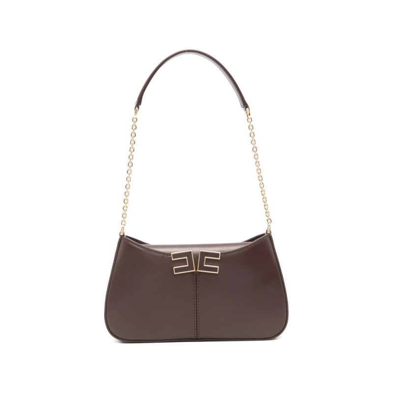 Elisabetta Franchi Logo Chain Shoulder Bag