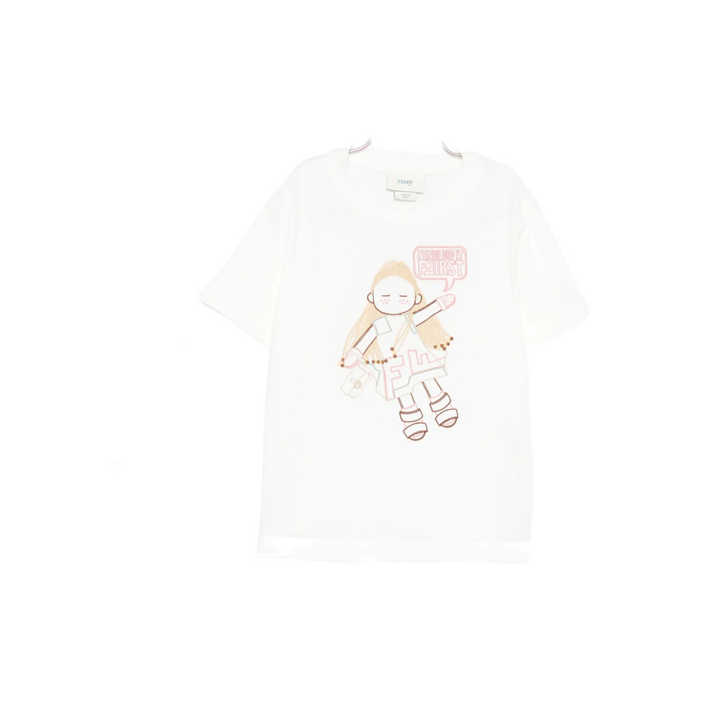 Fendi Embroidered-doll T-shirt