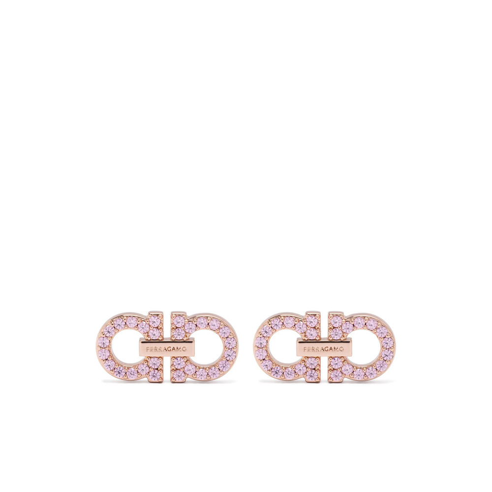 Ferragamo Logo Crystal-embellished Earrings