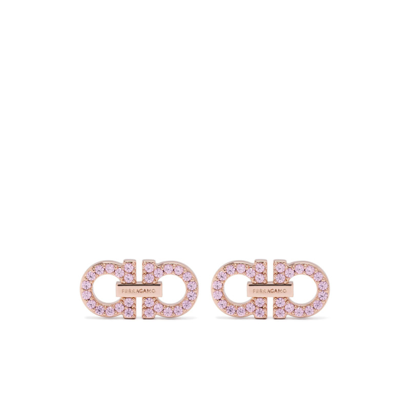 Ferragamo Logo Crystal-embellished Earrings
