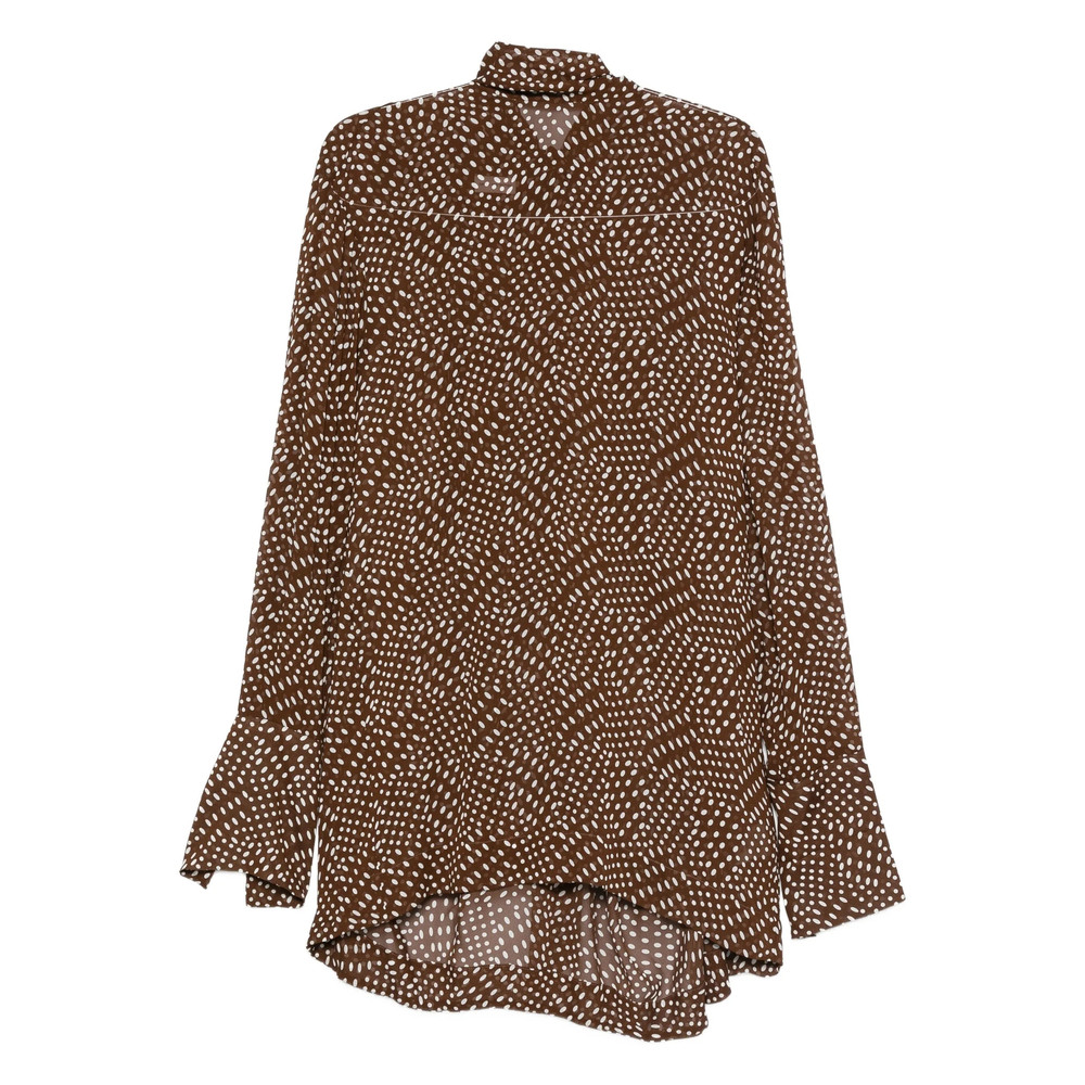 Dries Van Noten Printed Bell-sleeve Blouse