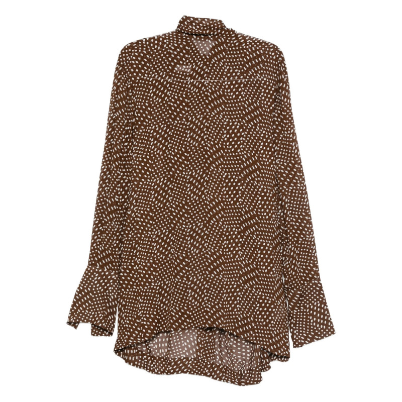 Dries Van Noten Printed Bell-sleeve Blouse