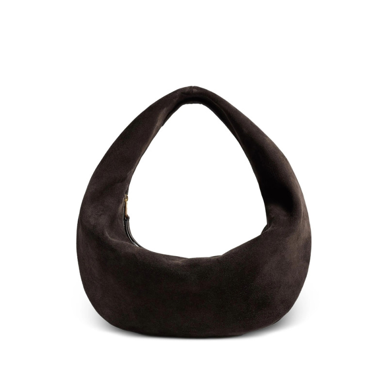 Khaite Medium Olivia Zip Calf-suede Shoulder Bag