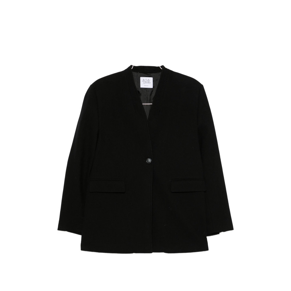Le Sully Studio Single-breasted Collarless Coat