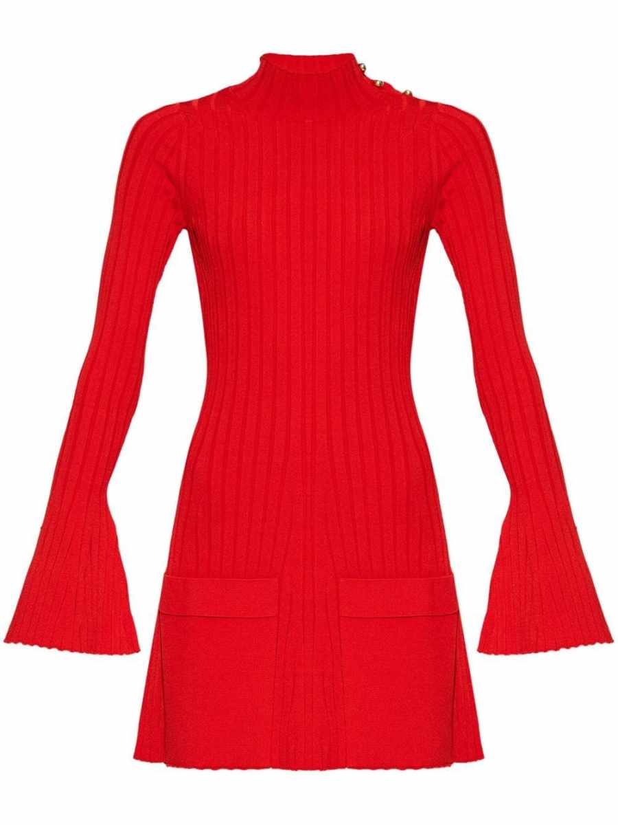 ribbed-knit mini dress
