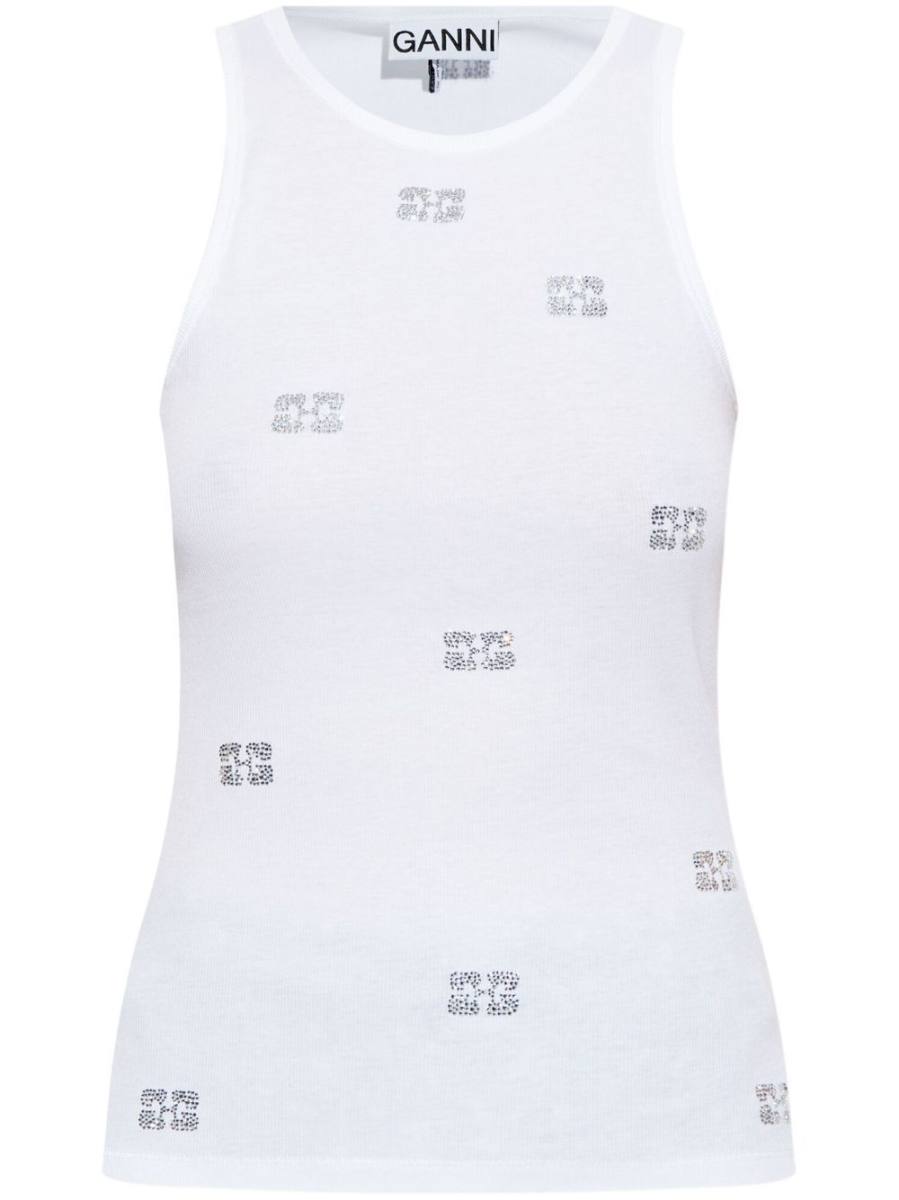 rhinestone-embellished tank top