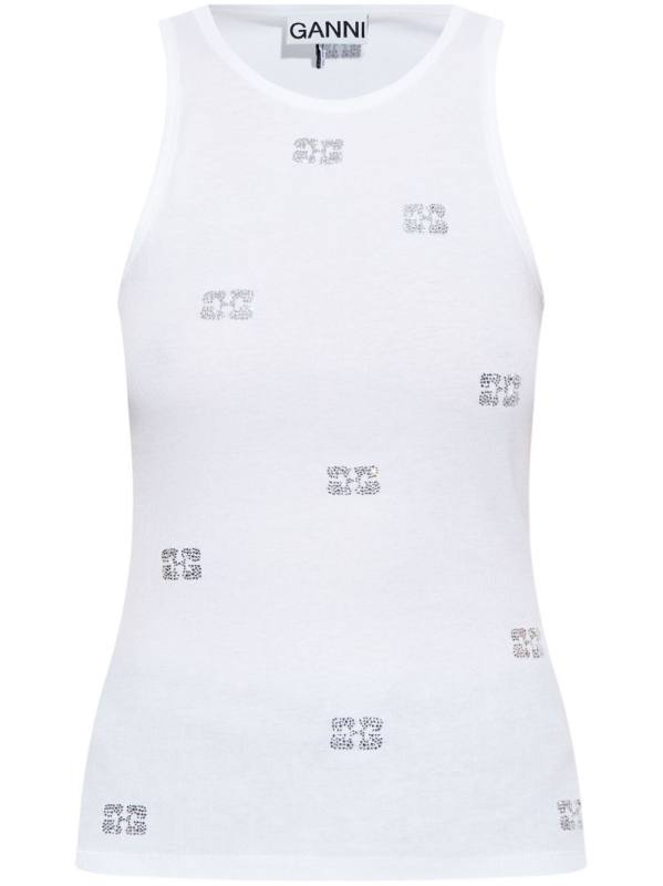 rhinestone-embellished tank top