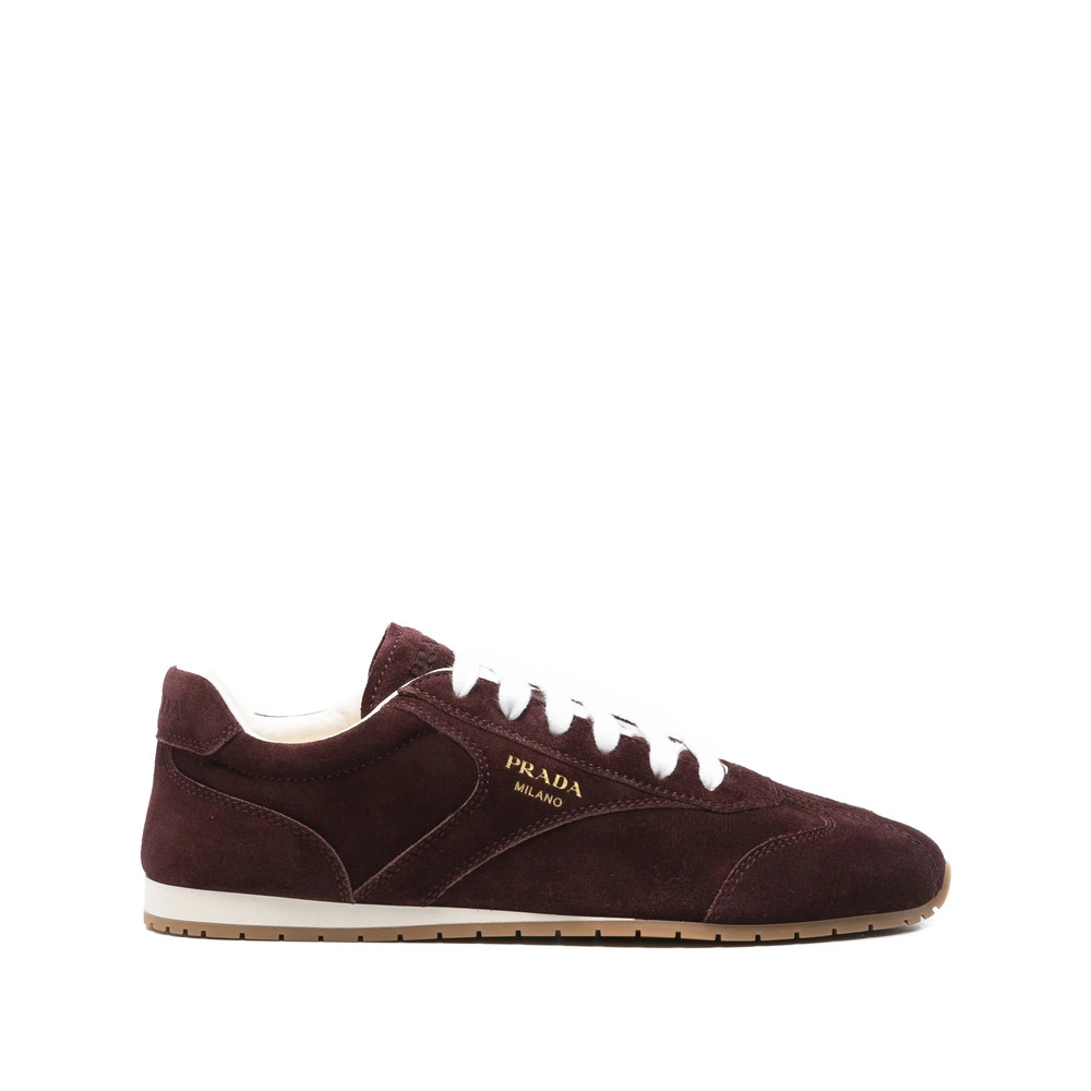 Prada Suede Lace-up Sneakers