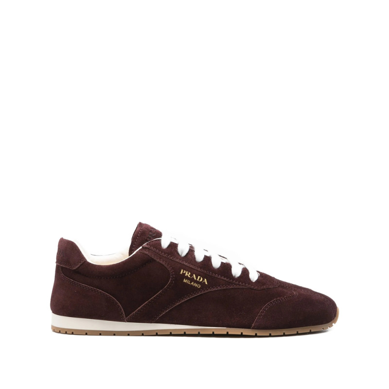 Prada Suede Lace-up Sneakers