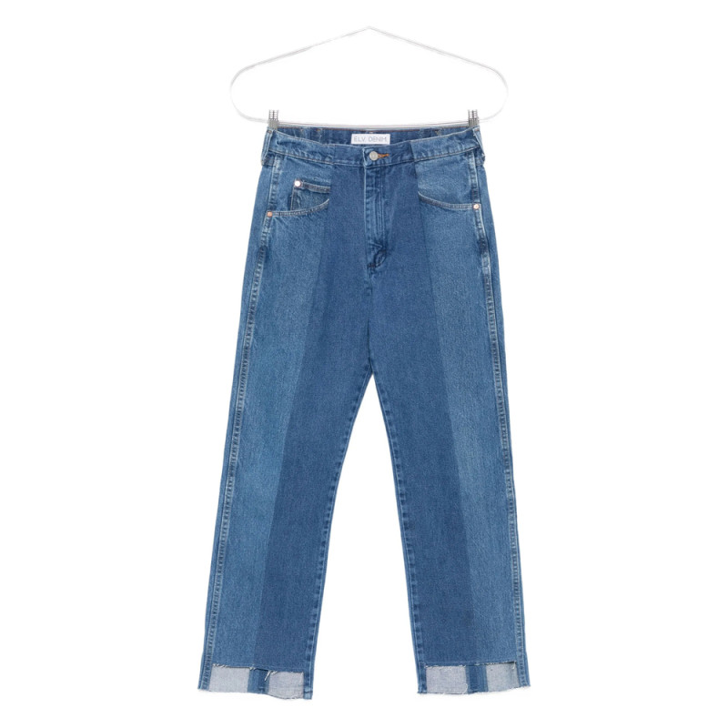 E. l.v. Denim Audrey Asymmetric-hem Jeans