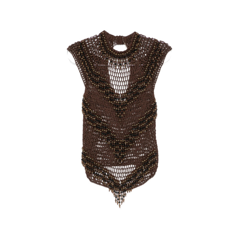 Bless Beaded Crochet Top