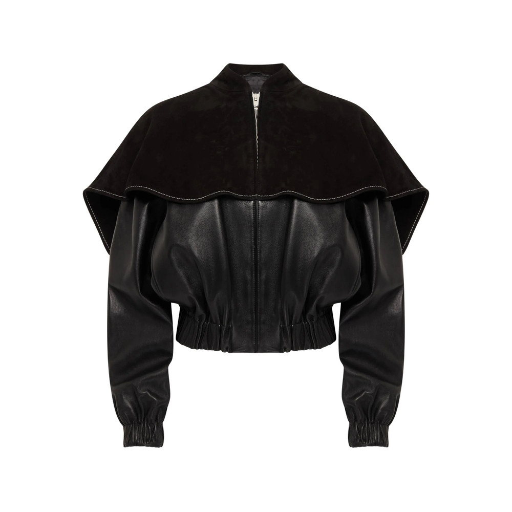 Jw Anderson Oversized-collar Leather Jacket