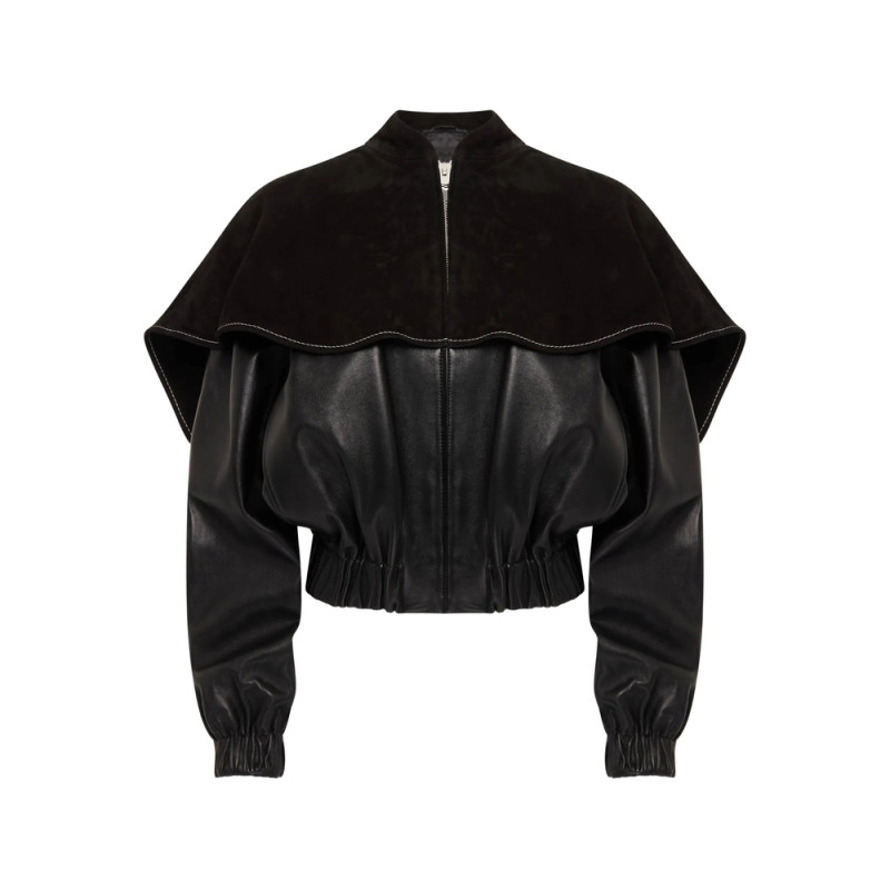 Jw Anderson Oversized-collar Leather Jacket