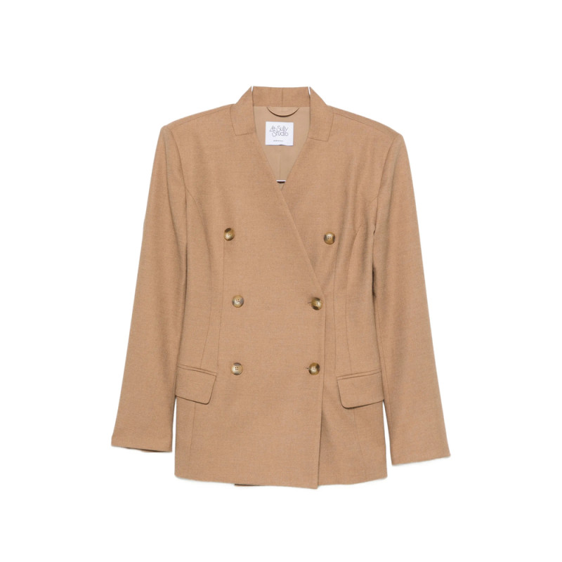 Le Sully Studio Double-breasted Padded-shoulder Blazer