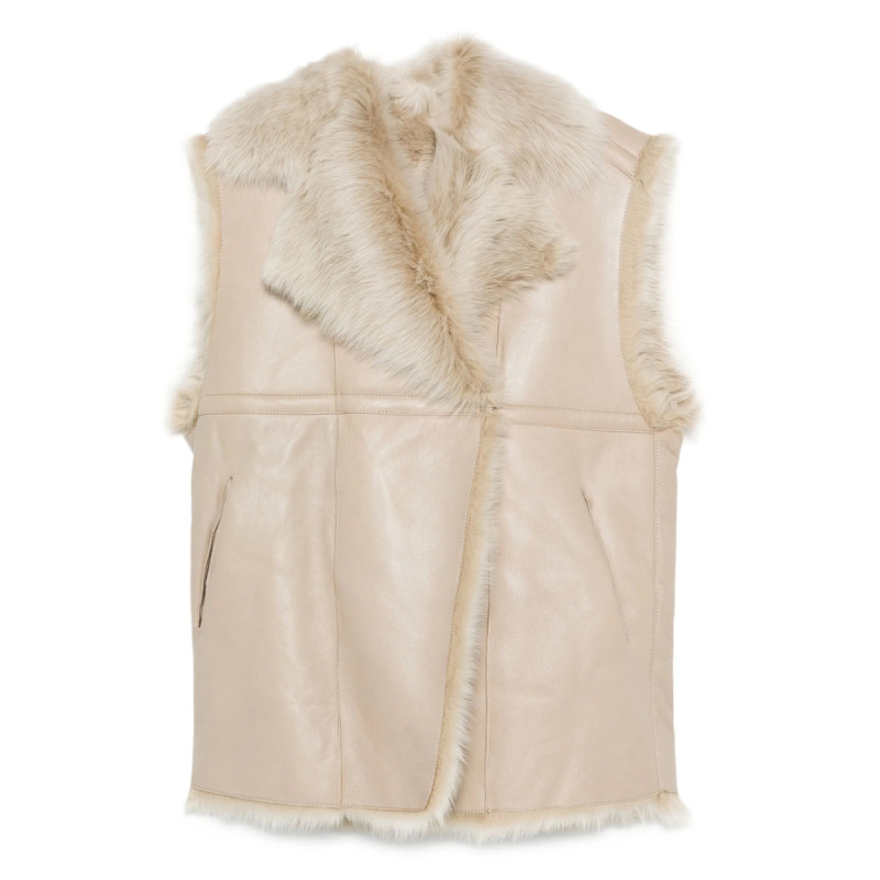 Iro Fur-trimmed Leather Vest