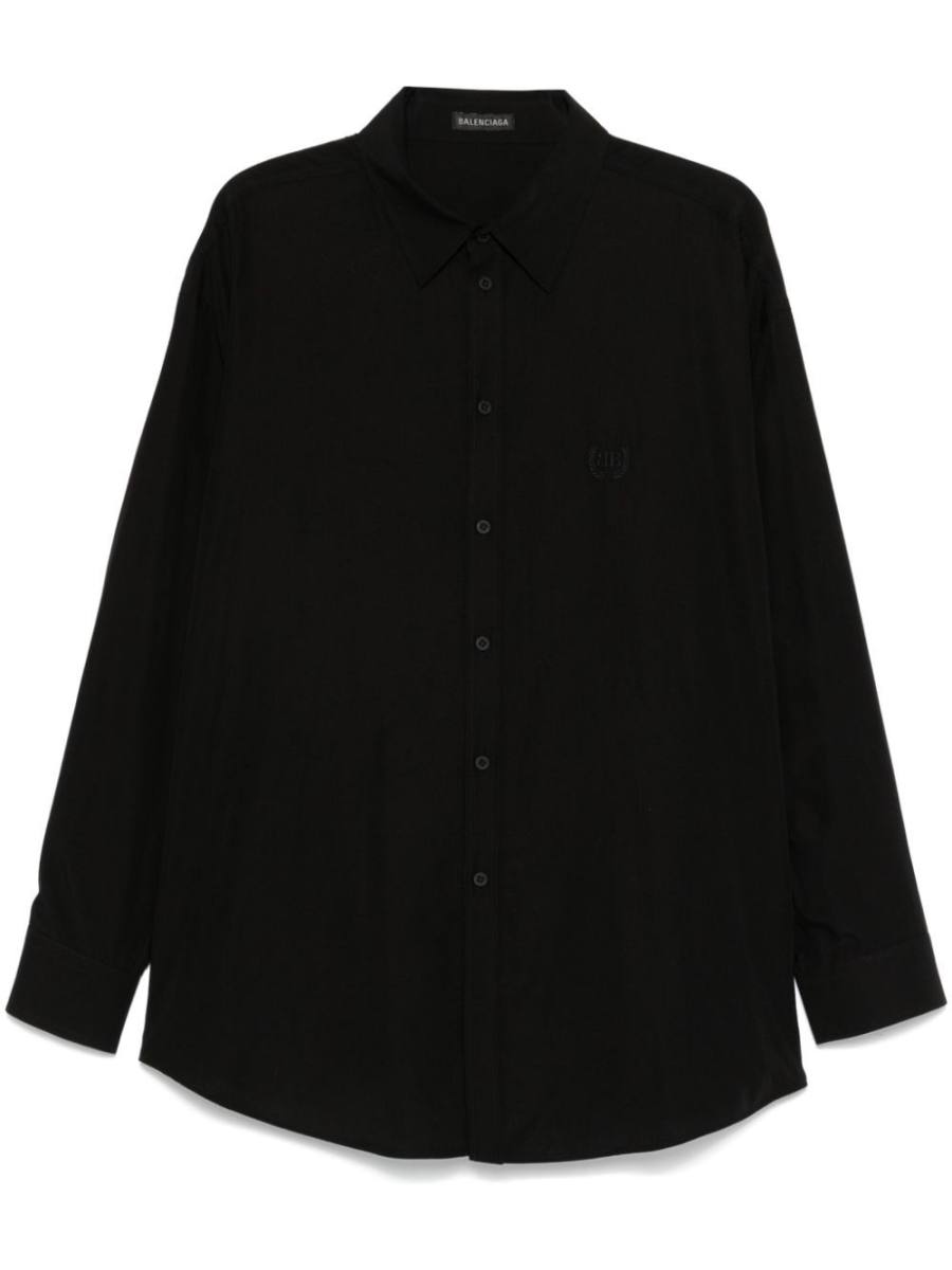 logo-embroidered shirt