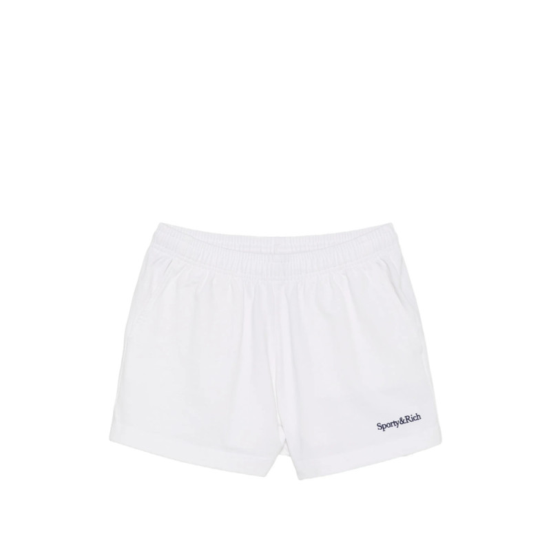 Sporty & Rich Logo-embroidered Elasticated Shorts