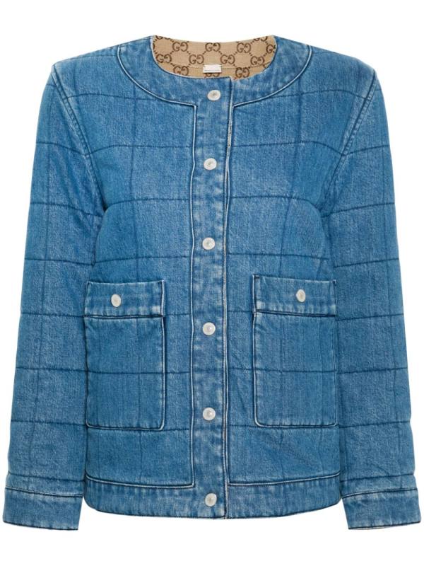 reversible GG Supreme/denim jacket