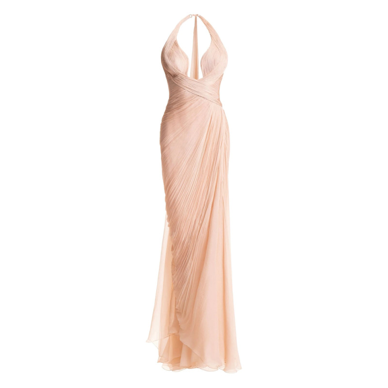 Maria Lucia Hohan Milagros Halterneck Draped Maxi Dress
