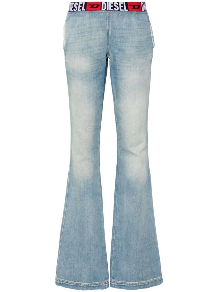 logo-waistband jeans