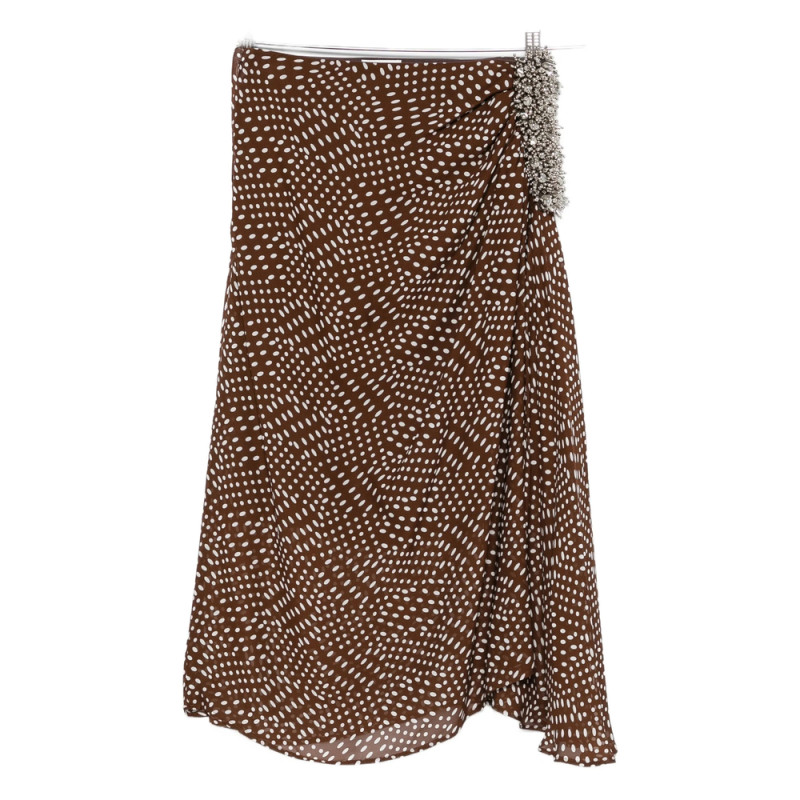 Dries Van Noten Crystal-embellished Spotted Skirt