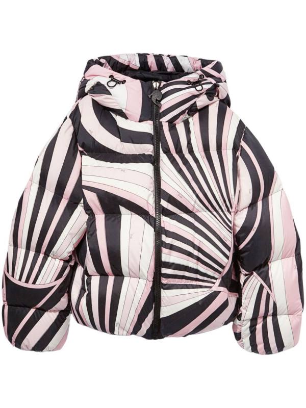 Iride-print puffer jacket
