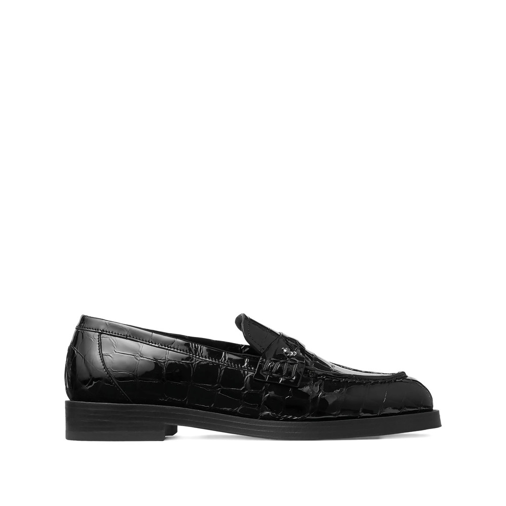 Jimmy Choo Ivy Crocodile-embossed Loafers