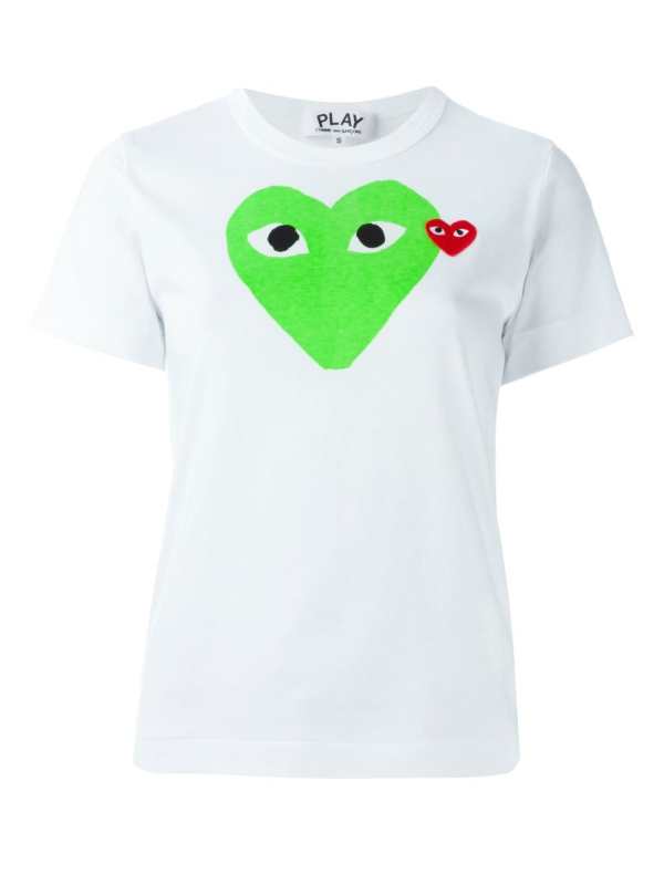heart print T-shirt