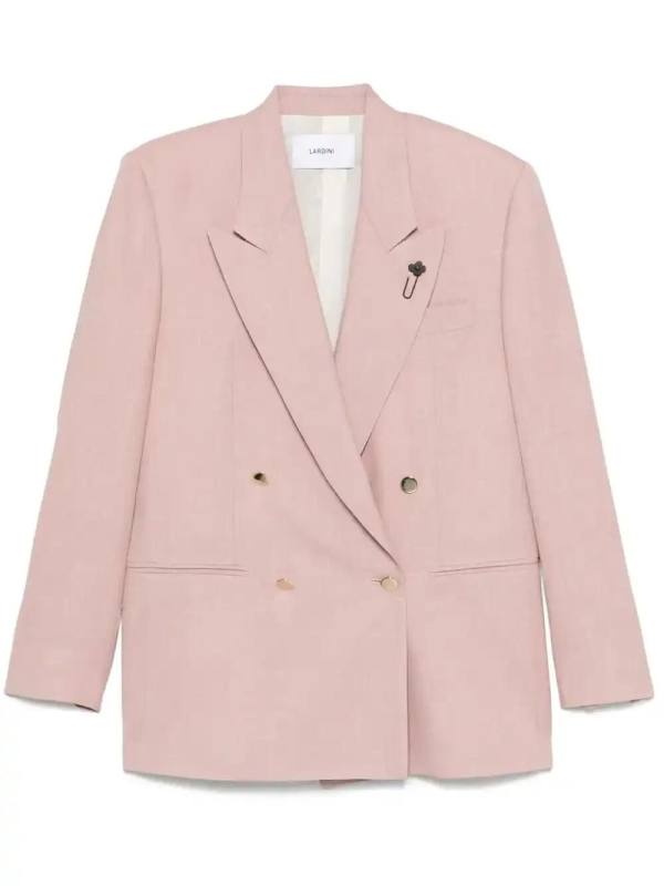 brooch-detail blazer