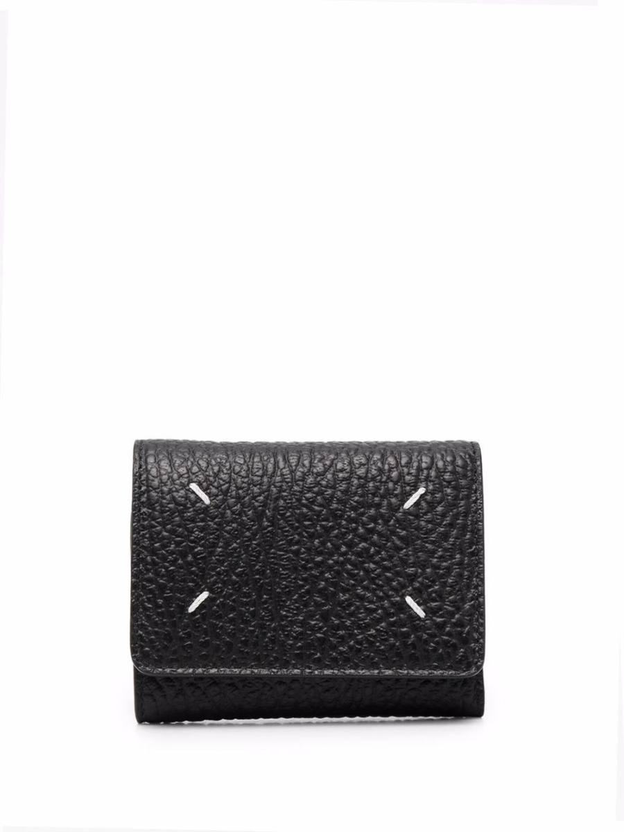 four-stitch leather wallet