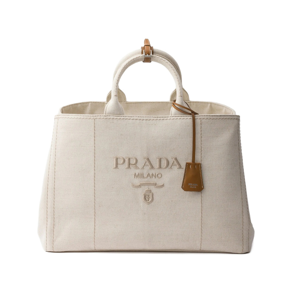 Prada Logo-embroidered Tote Bag