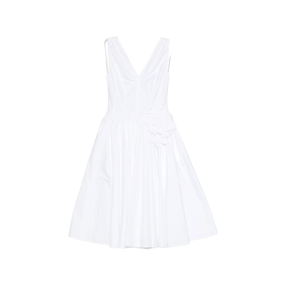 Prada V-neck Floral Midi Dress