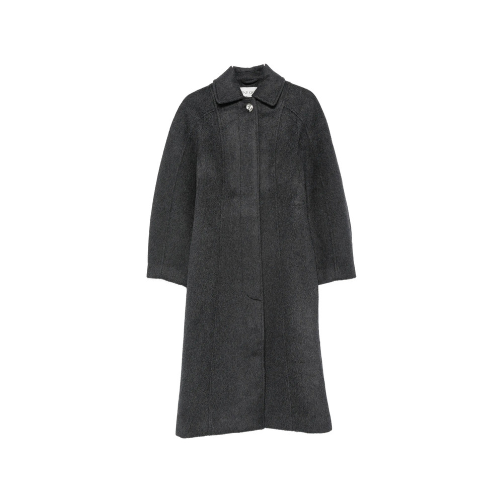 Stine Goya Shirred-waist Single-breasted Coat