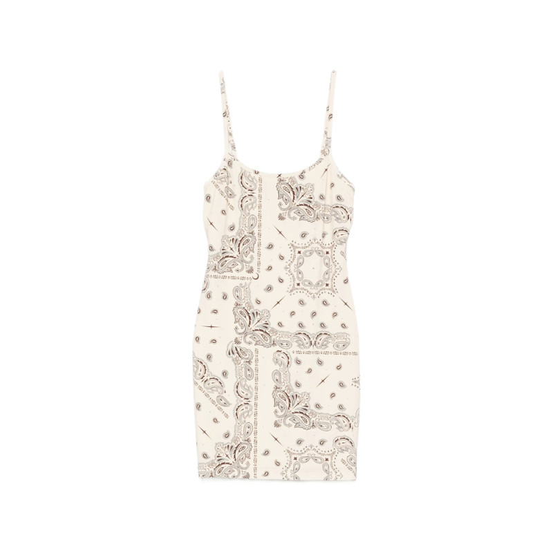 Venuja Paisley-print Rhinestone-embellished Mini Dress