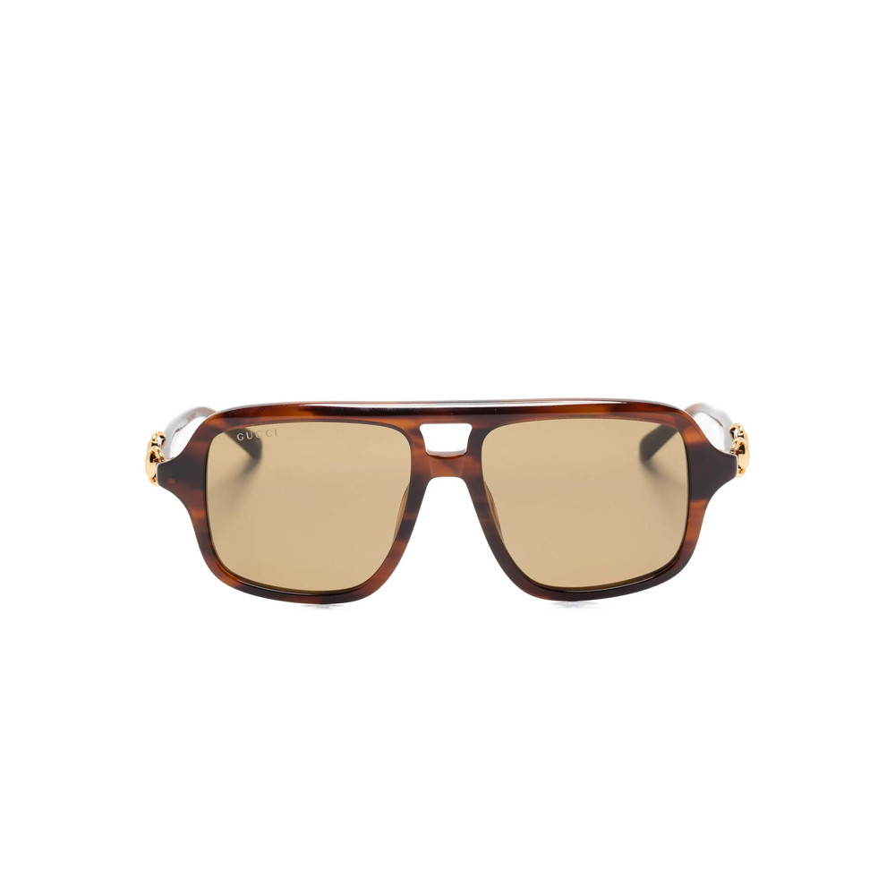 Gucci Pilot-frame Horsebit-detail Sunglasses