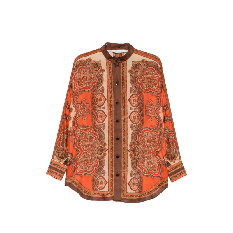 Zimmermann Mahon Paisley-print Silk Shirt