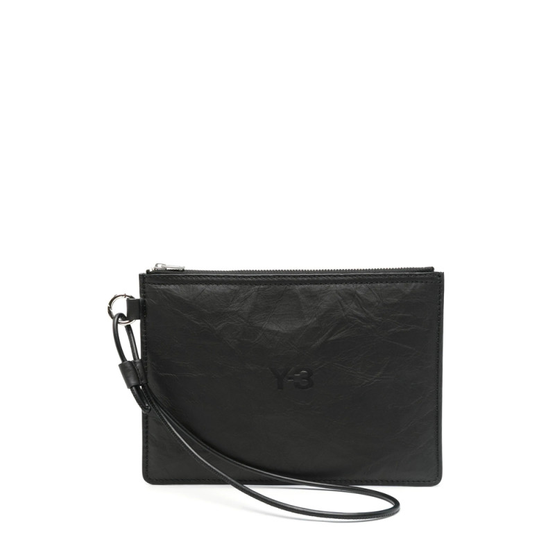 Y3 Leather Clutch Bag