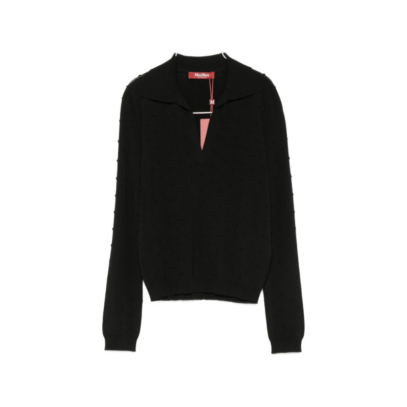 Max Mara Studio Bobble-knit Polo Sweater