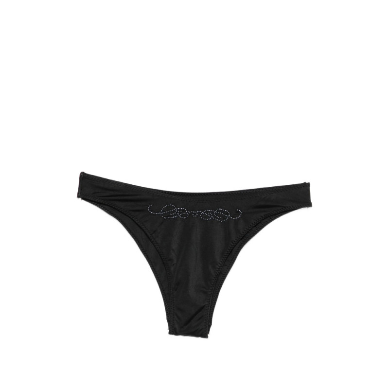 Frankies Bikinis X Jennie Dove Beaded-logo Bikini Bottoms