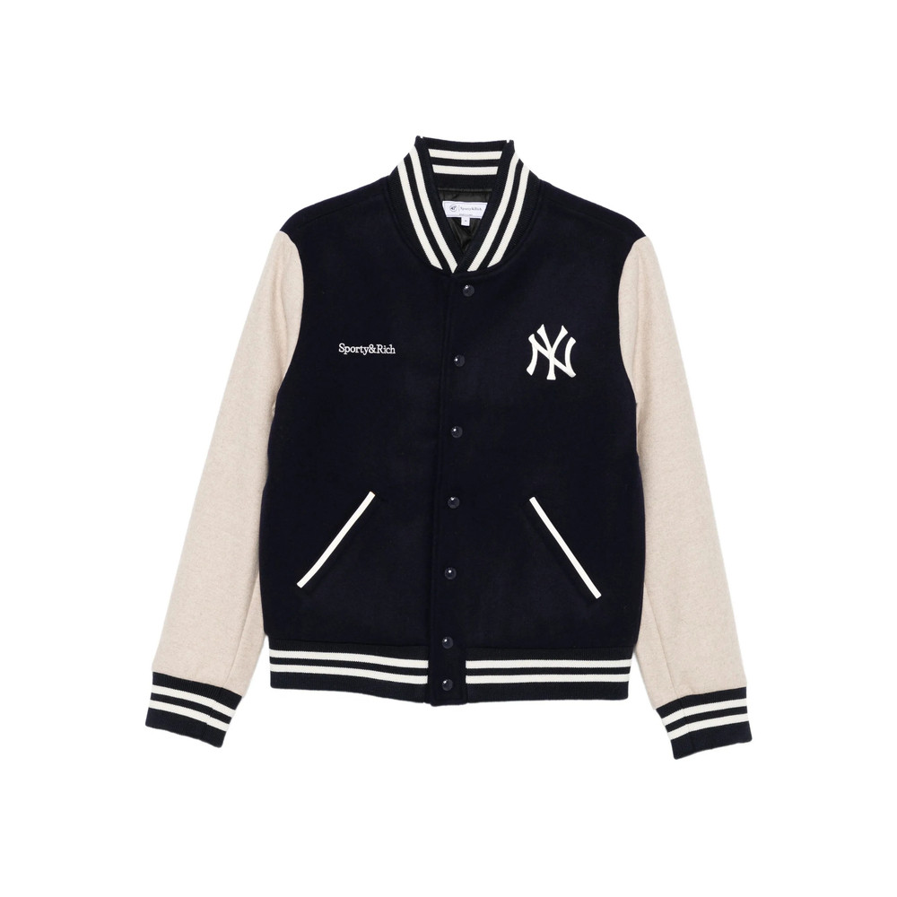 Sporty & Rich Embroidered-logo Bomber Jacket