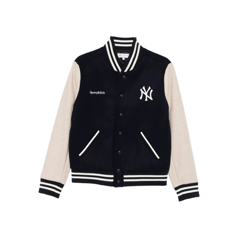 Sporty & Rich Embroidered-logo Bomber Jacket