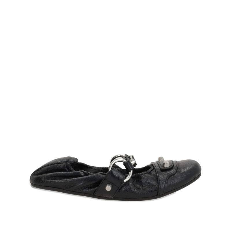 Balenciaga City Leather Ballet Flats