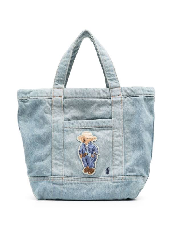 Polo Bear-patch tote bag