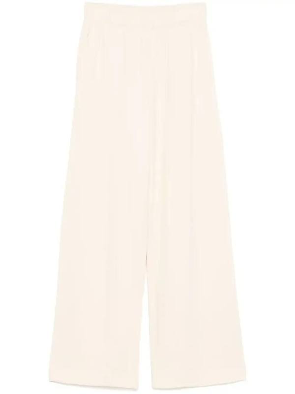 cotton wide-leg track pants