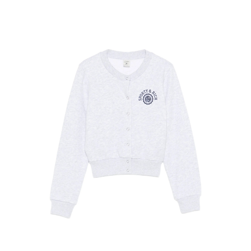 Sporty & Rich Logo-print Cropped Sweatshirt